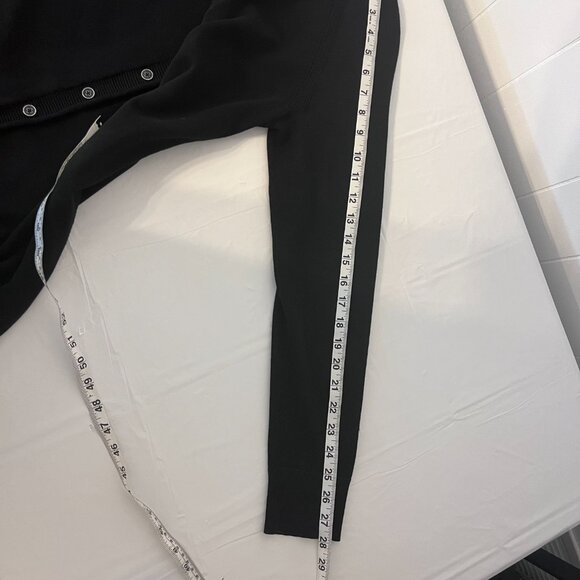 Talbots Women's Size Small Black Cardigan Button Down Cotton Blend - Picture 6 of 9